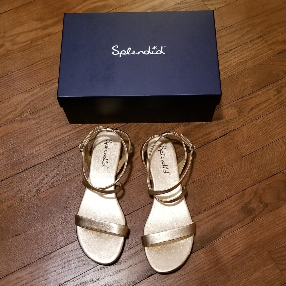 Splendid Rose gold flat sandals size 9